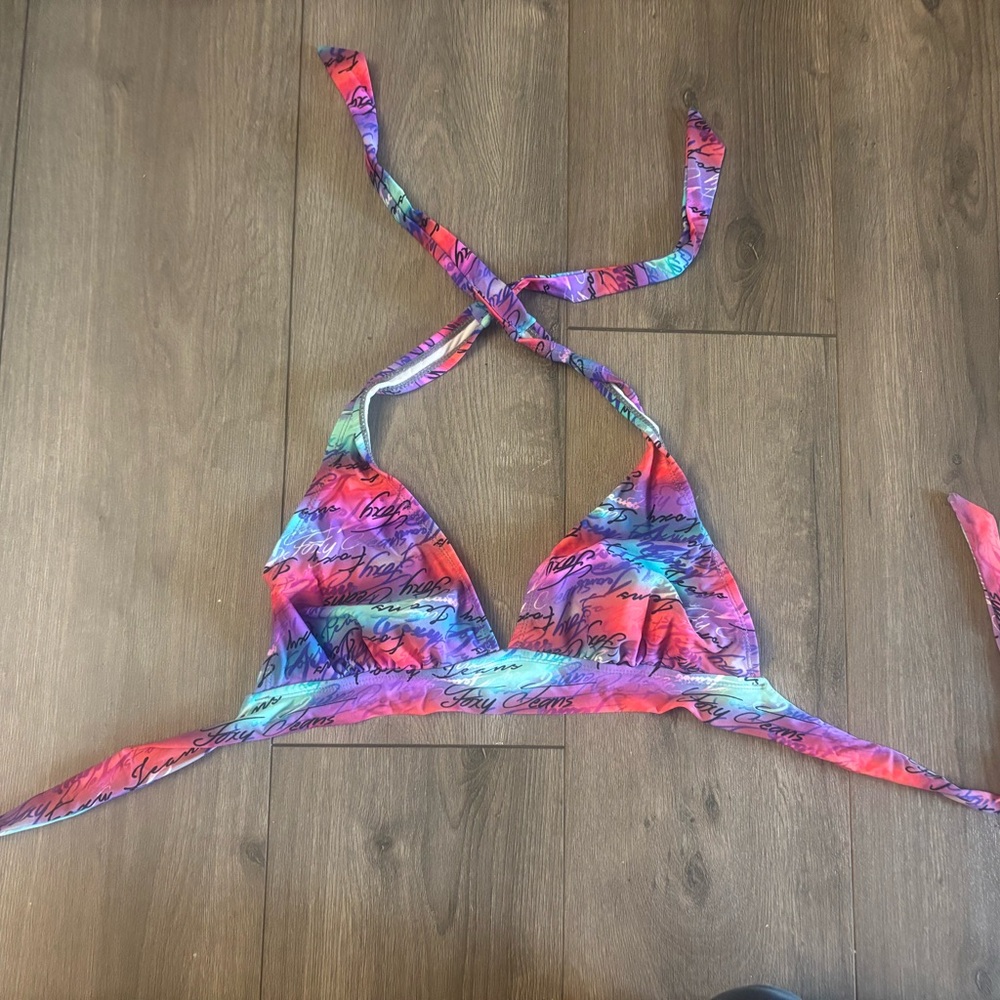 Colorful Halter Bikini Top